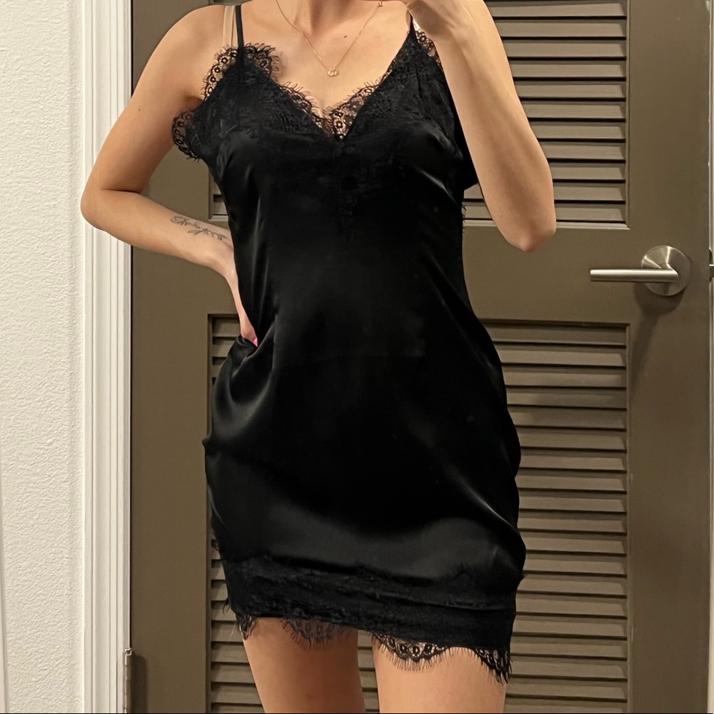 Black Shift/Lace Dress